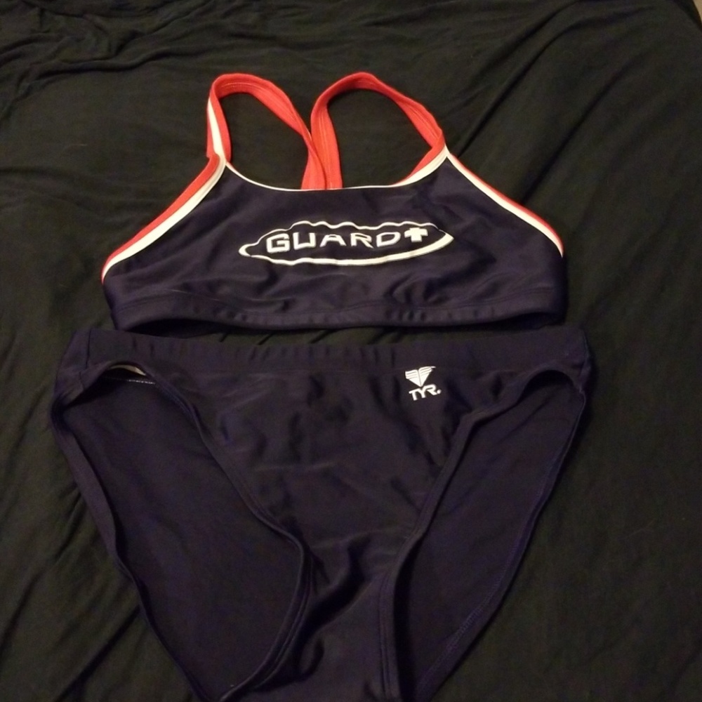 LG Navy Blue Lifeguard Bikini